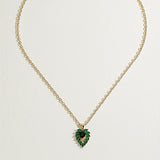 Matilde Emerald Heart Necklace