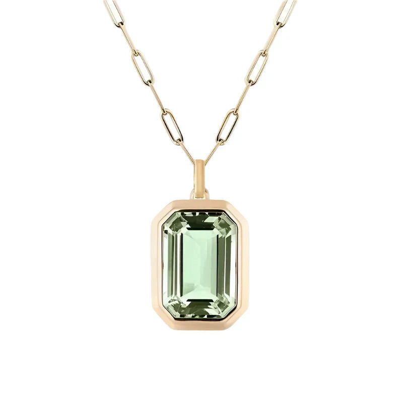 Sofia Necklace with Emerald Stone