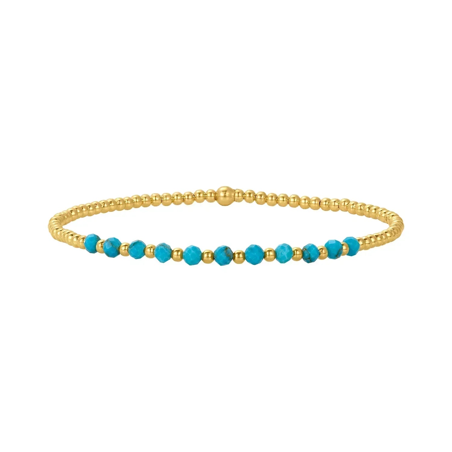 Chic Gold Turquoise Beaded Bracelet